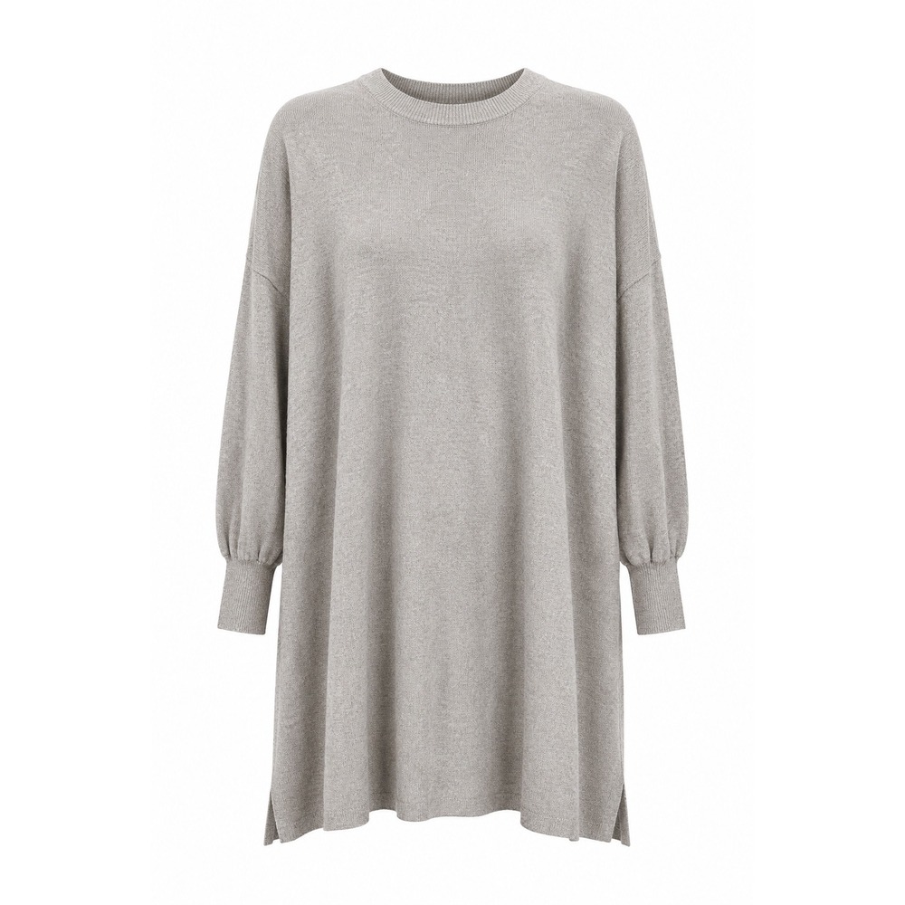 BB Dakota Steve Madden Tunic Women L Grey Knit Oversized Quiet Luxury BL38632N